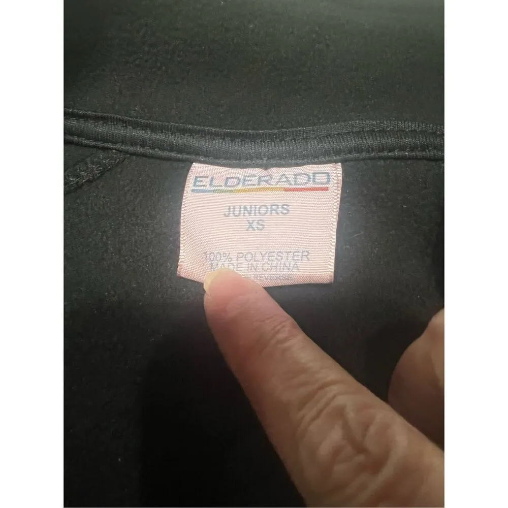 Elderado Black Fleece Jacket Sz XS Junior NWT Black - Image 4