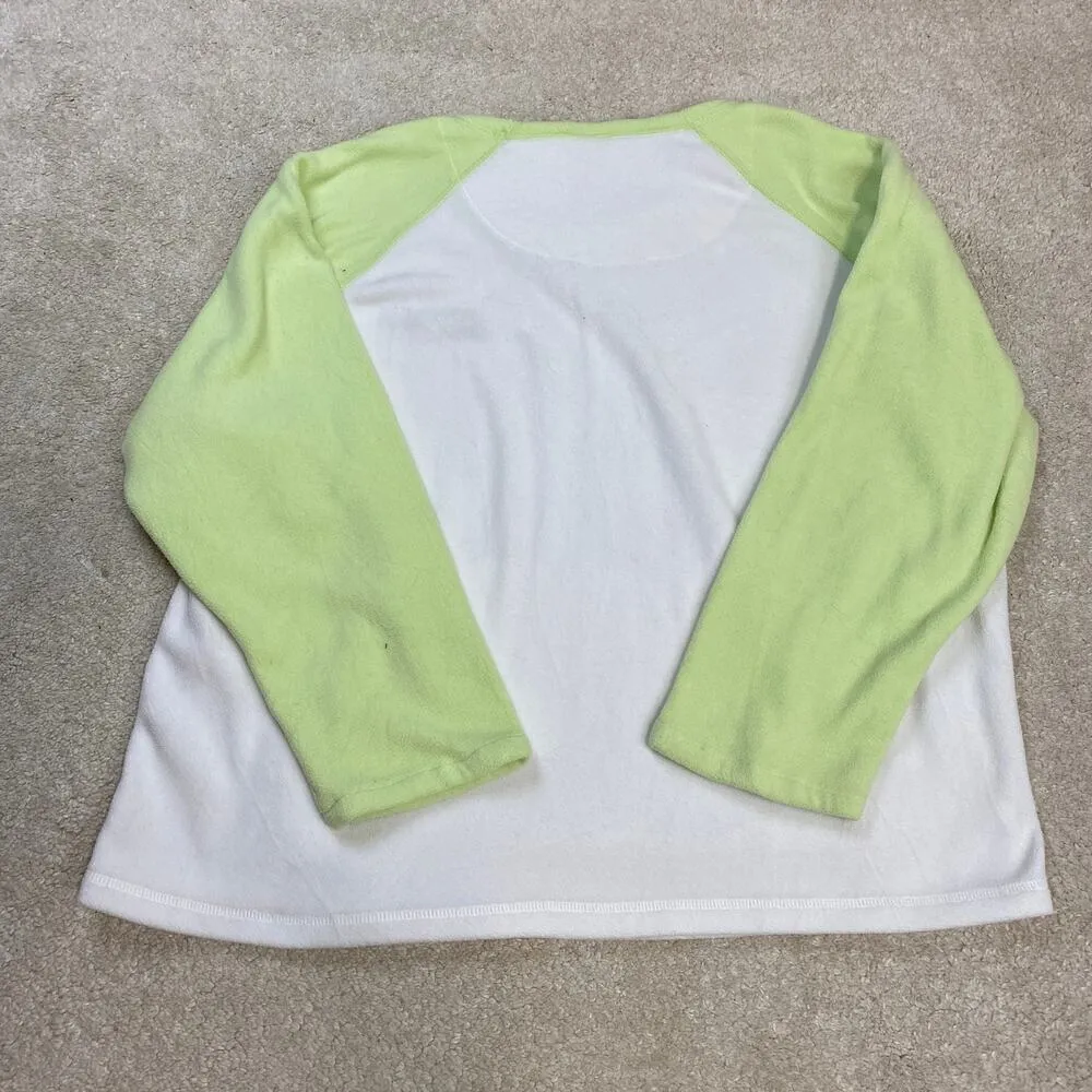 Disney Winnie The Pooh Piglet Fleece Long Sleeve Shirt Embroidered Holiday 1X - Image 3