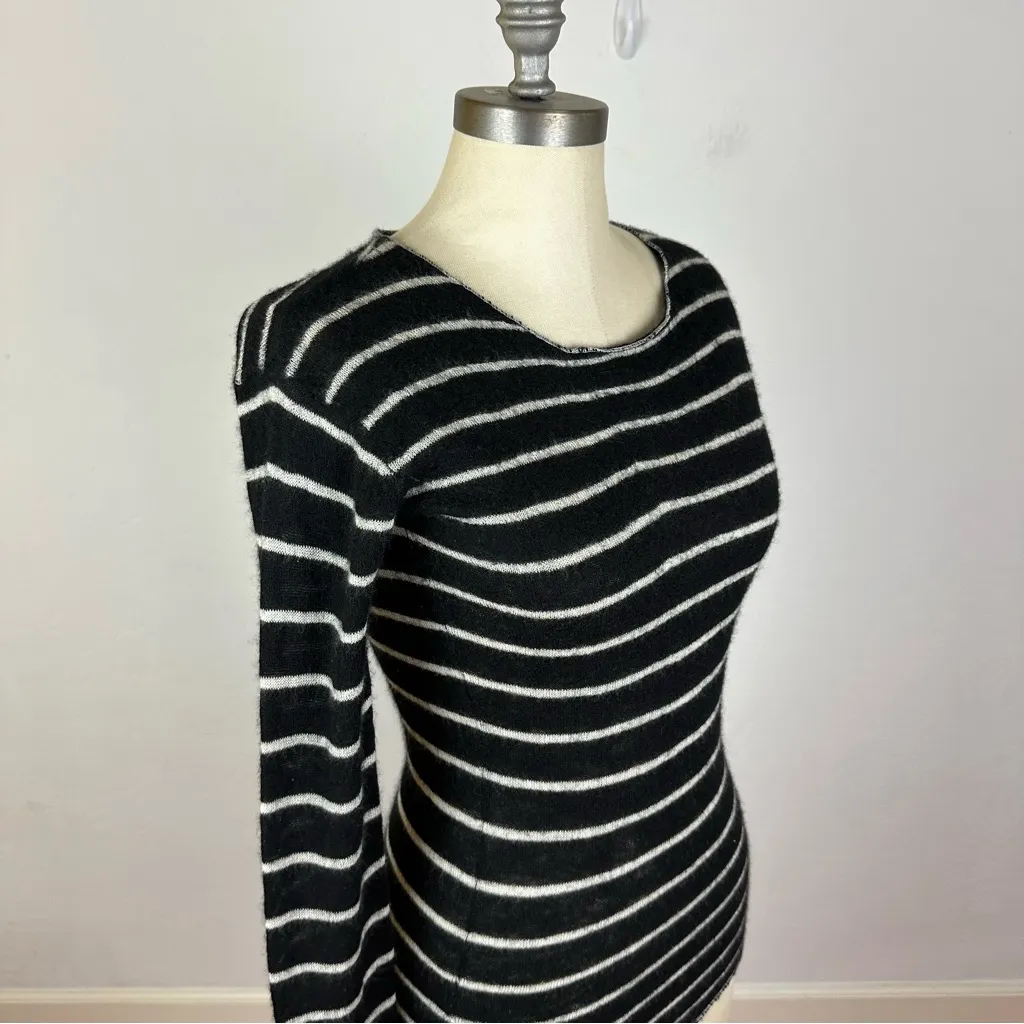 R13 Cashmere Striped Knit Sweater Tee - Image 7