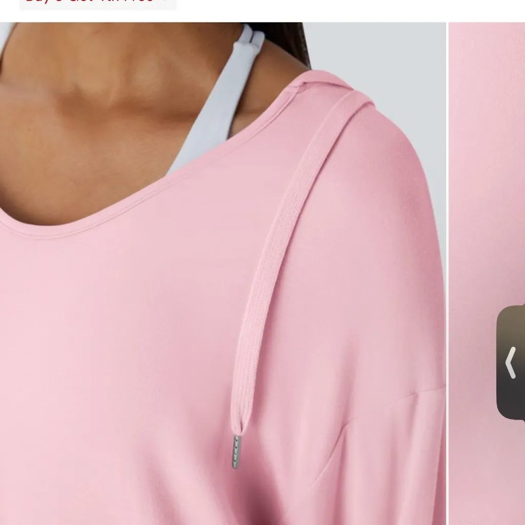 NWOT HALARA Long Sleeve Hoodie lightweight modern oversized size M. Stretch soft - Image 4