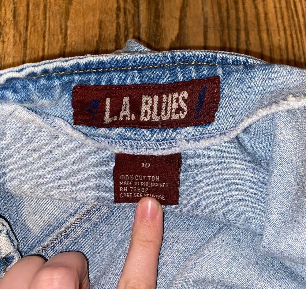 VINTAGE L.A. Blues Mini Jean Skirt - Image 3