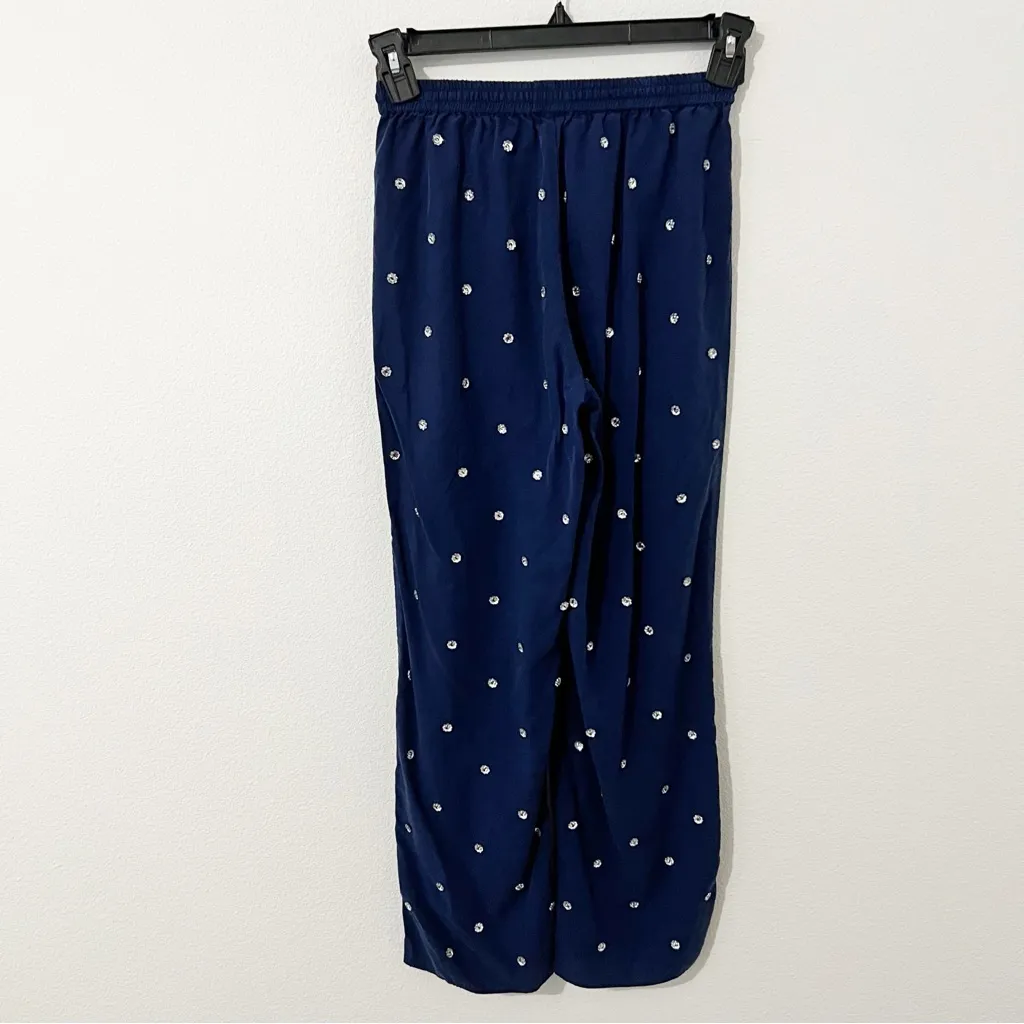 Hill House Jewel Jamie Pants Navy Rhinestone Size XS - Image 5