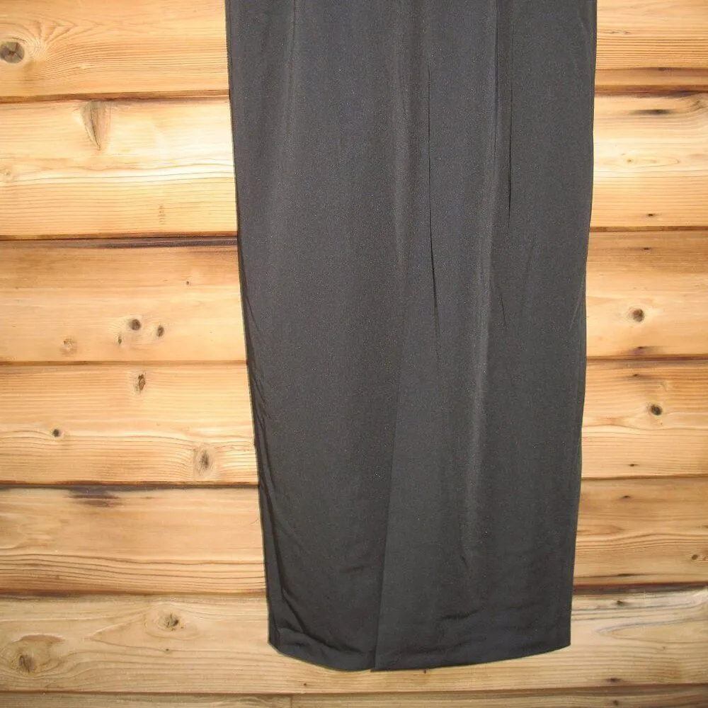 MAC DUGGAL 11787 Quarter Sleeve Crystal Neck Feather Detail Dress - Image 13