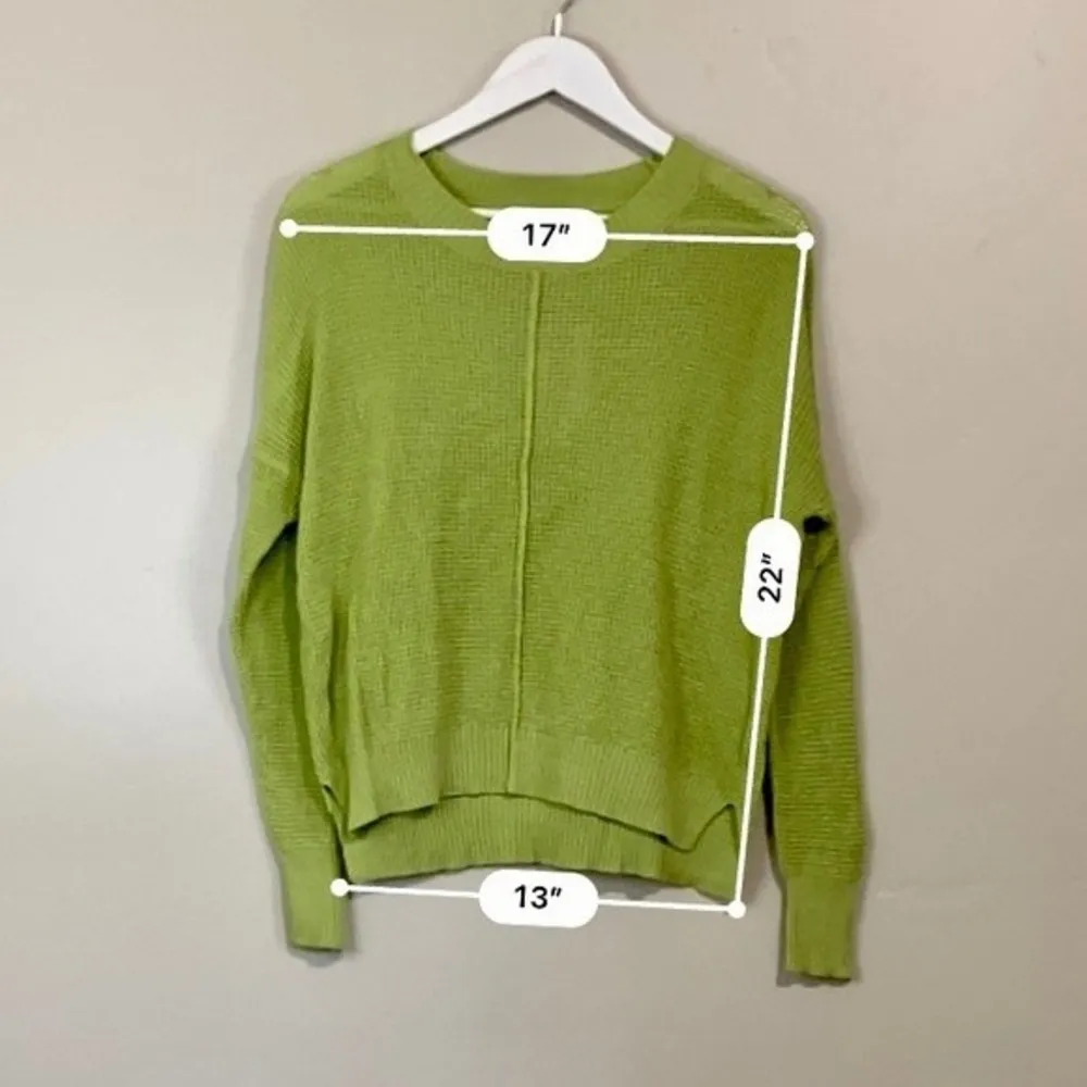 Sweet Romeo Women’s Waffle Knit Lightweight Pullover Sweater Green Size XS NWT - Image 8
