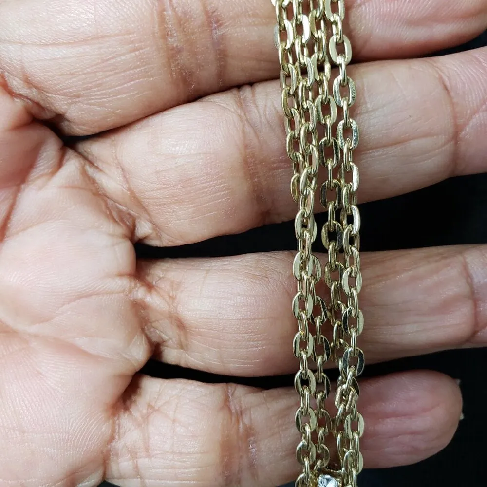 Womens Fashion Gold Tone Flapper Chain Necklace Jewelry with Lobster Clasp - Image 5