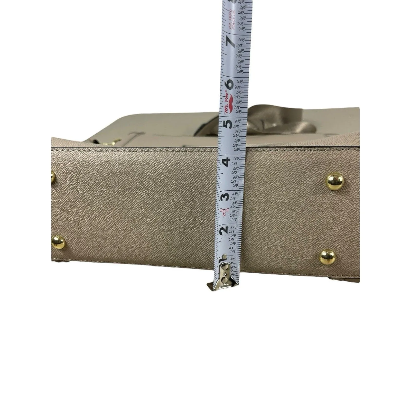 London Fog Caviar Tote Beige Studded Shoulder Satchel Crossbody Purse NWT $108 Tan - Image 11