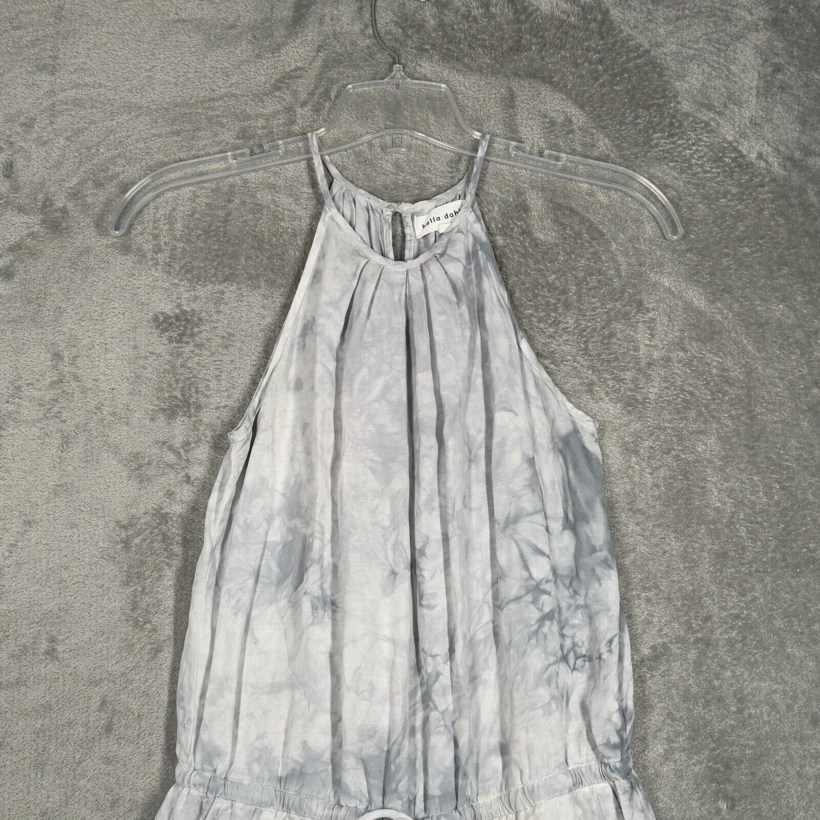 Belle Dahl Jumpsuit Womens‎ Small Blue Tie Dye Pleated Wide Leg Jumper Hippie - Image 3