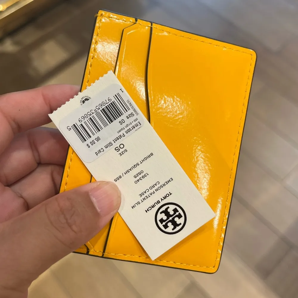 Tory Burch Emerson Slim Card Case Wallet In Bright Squash 139340 - Image 5