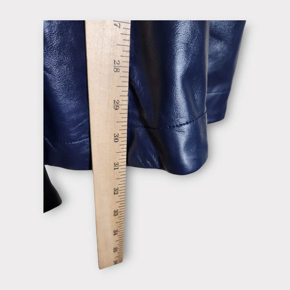 Alice McCall Lady of the Lake Blue Leather Romper Playsuit Women's Size 6 - Image 6