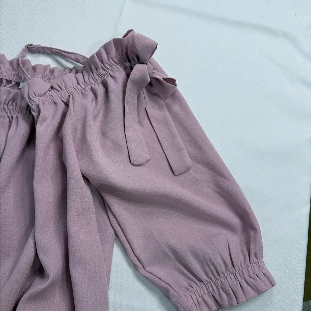 Iris  Ruffled Blouse in Lavender - Image 4