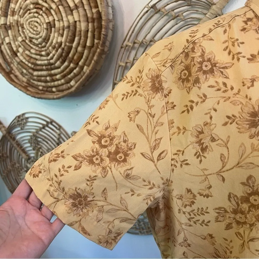 Vintage Karen Scott Sunflower Floral Prairie Skirt Set Cottagecore Yellow L - Image 5