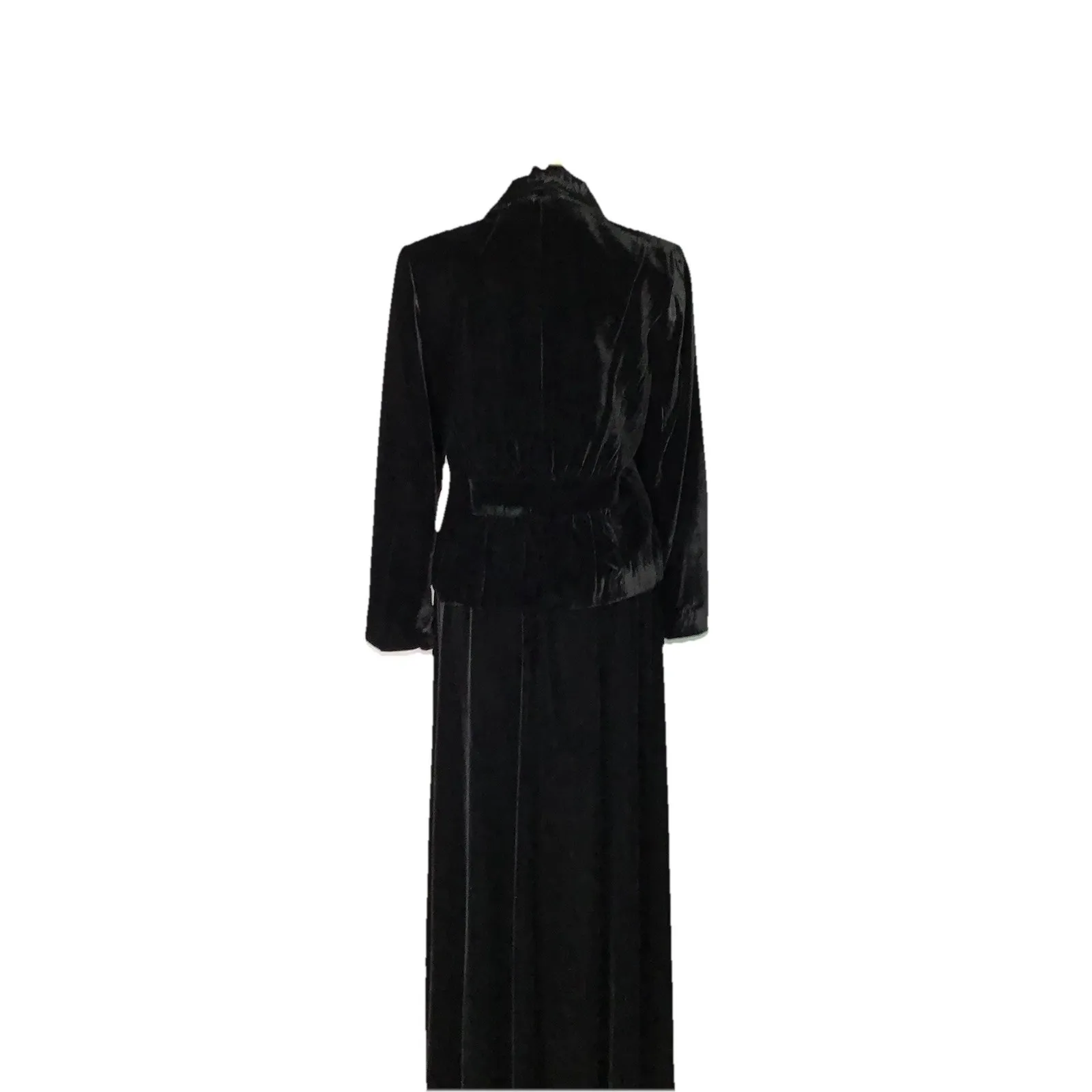 I.N. Studio Petite Black Velvet Blazer Maxi Skirt Suit 2 - Image 6