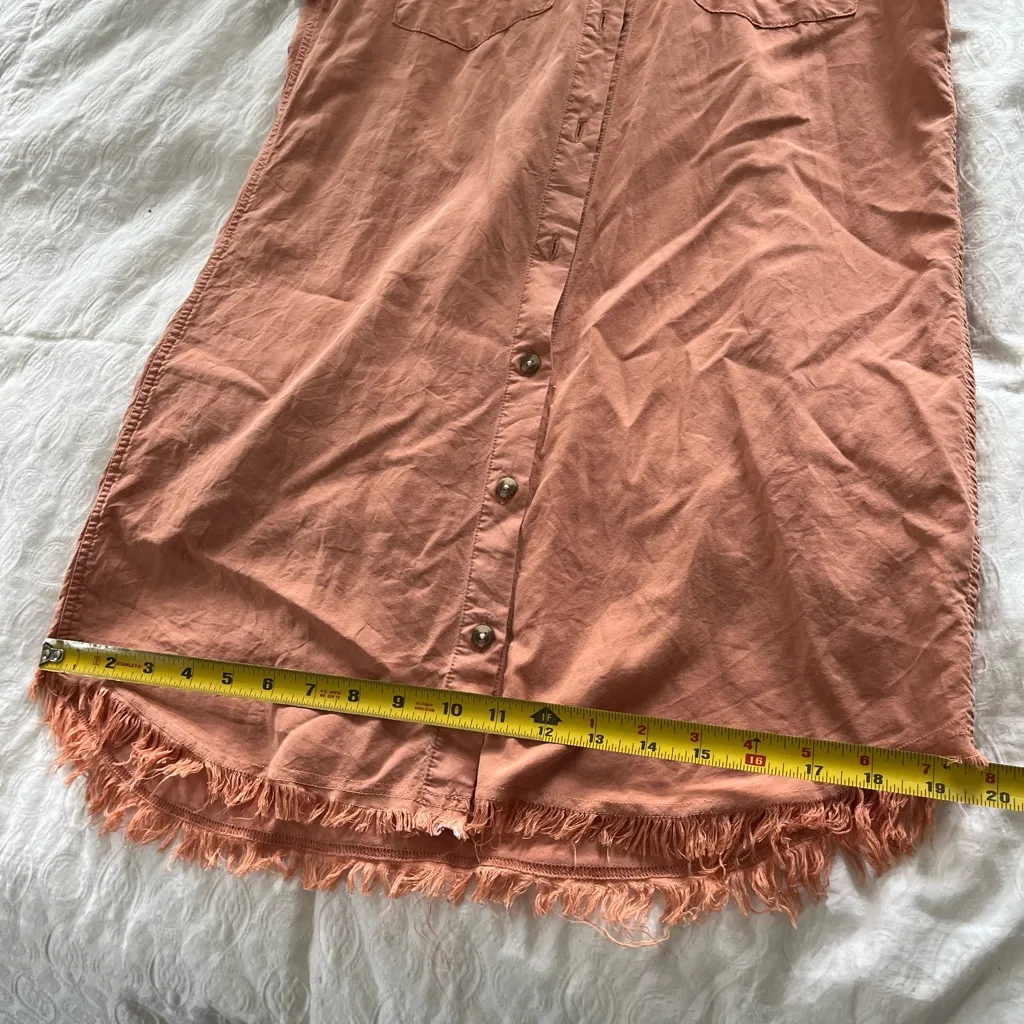 Thread & Supply Terracotta Shirt Dress Orange Size XS - Image 3