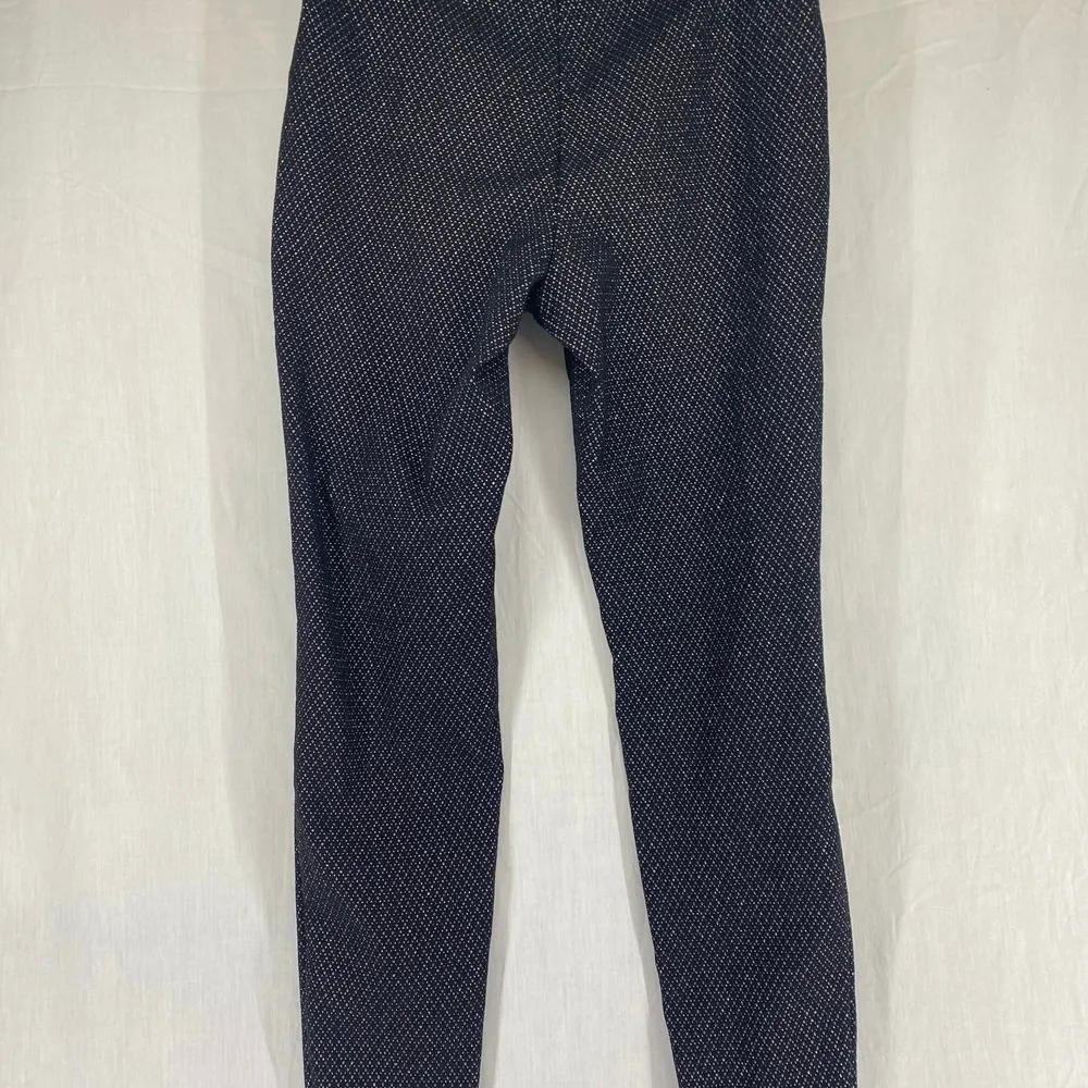 Nanette Lenore Stretch Pants black silver sparkle weave womens sz S - Image 3