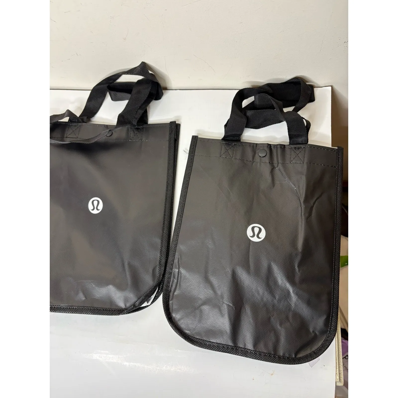 Lululemon Reusable Shopping Tote Bag Small Black Red Gray Green Lot 5 New - Image 9