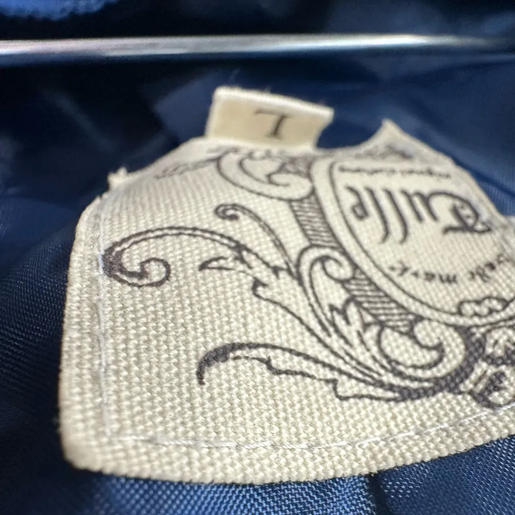 Anthropologie Tulle Women's Royal Blue Trench Coat Size Large - Image 4