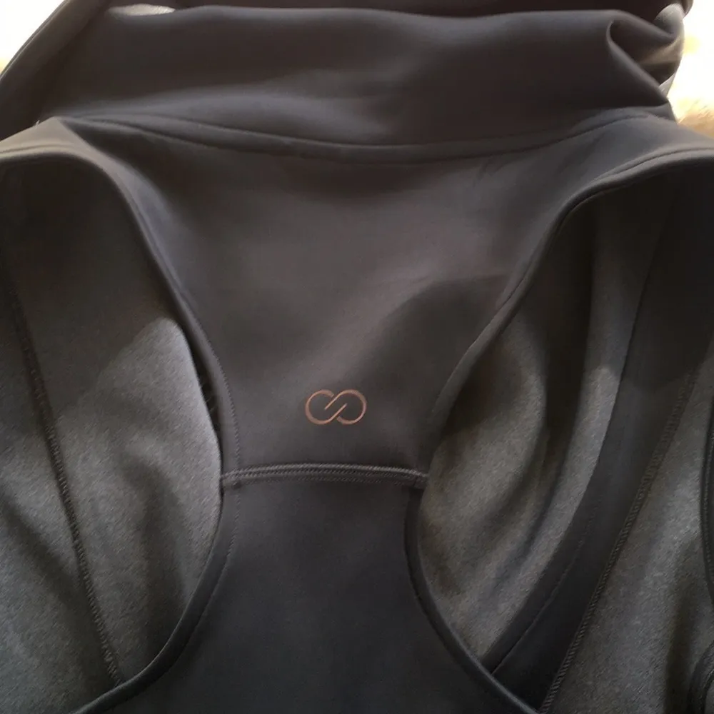 Calia Women’s Funnel neck Vest Zip Outdoor Workout Gray Blue Size Medium - Image 7