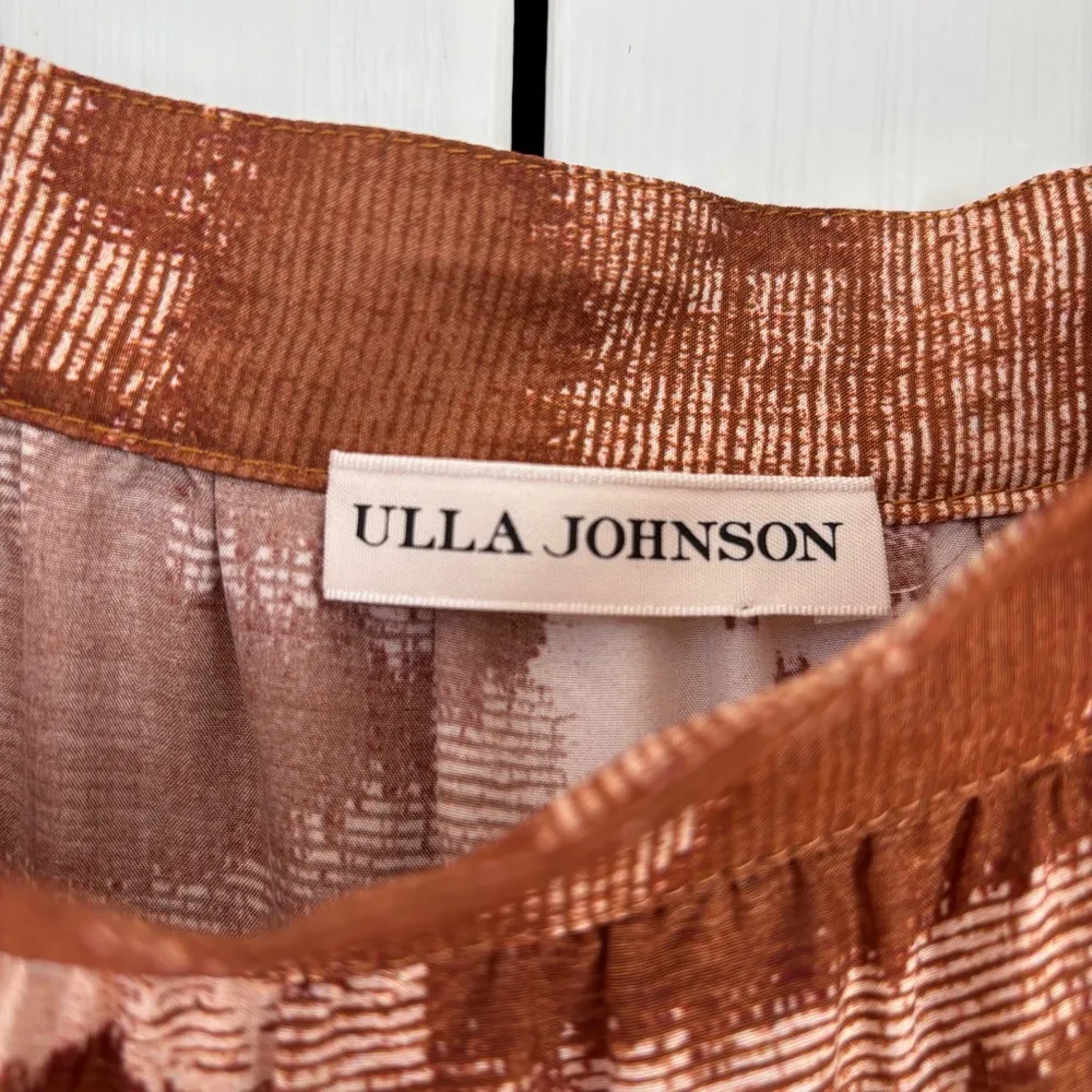 Ulla Johnson Aisa Silk Taffeta Tiered Midi Skirt Fawn‎ Size 10 Ikat Animal Print - Image 12