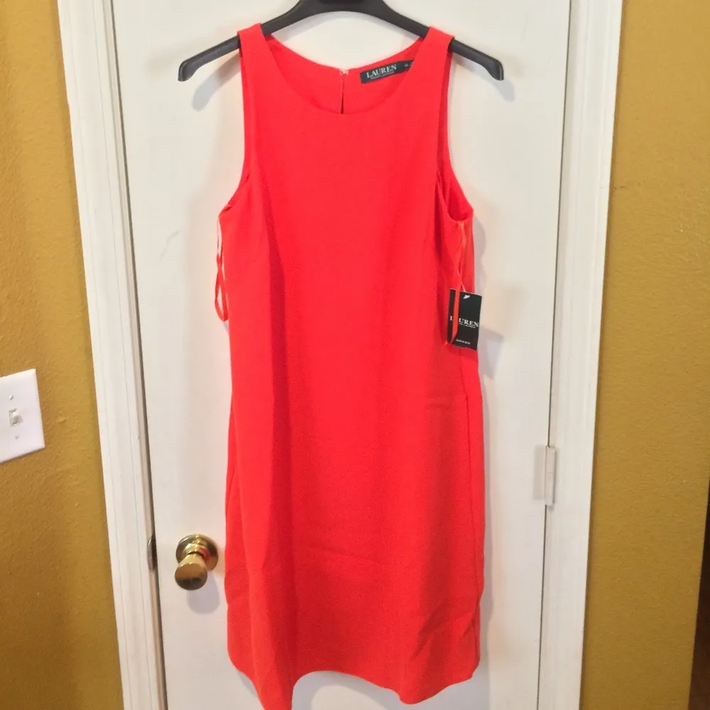 LRL Ralph Lauren women's 10 bright orange ABY crepe a - Image 2