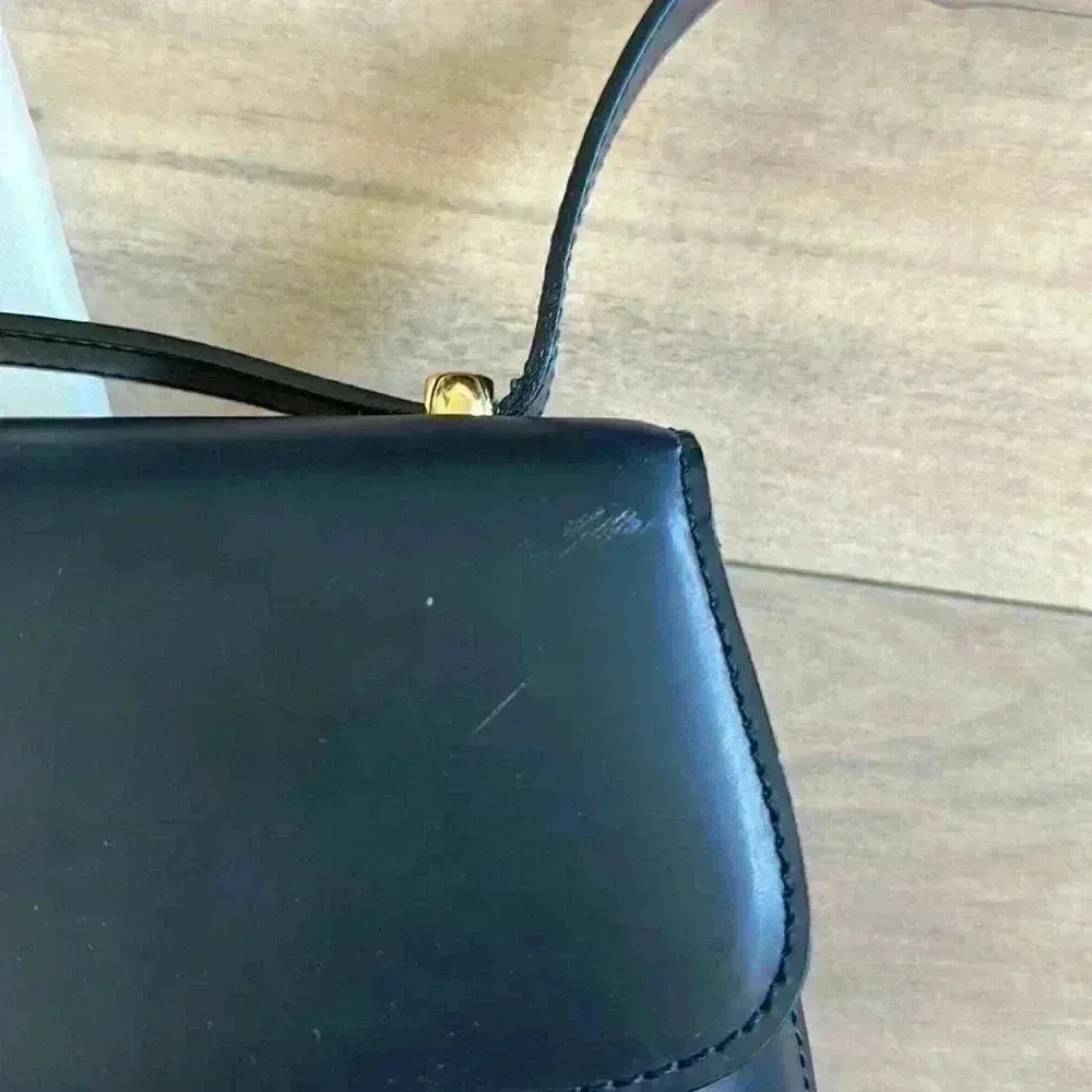 Bally Leather Bag Double B Navy Black - Image 7