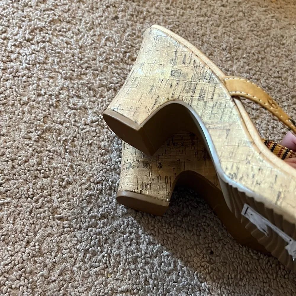 Timberland New  cork heeled sandals 10 - Image 5