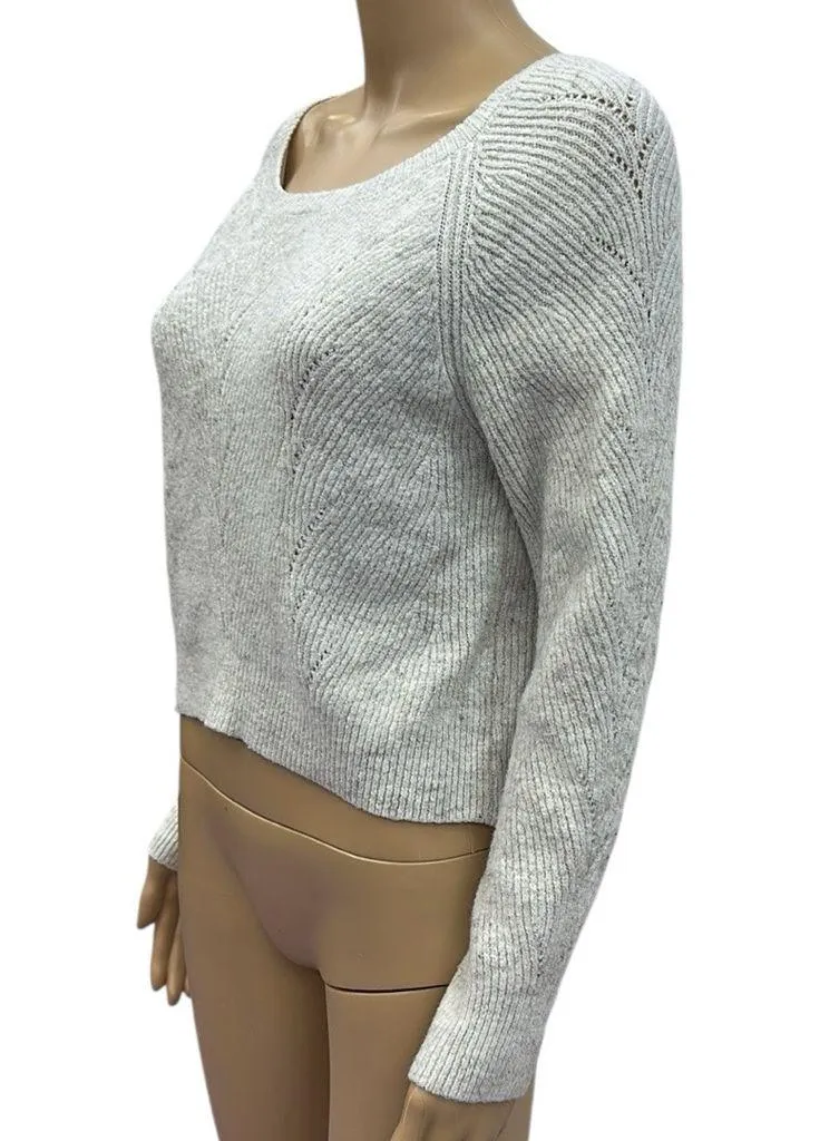 Kaisley Alpaca Blend Oatmeal Cream Knit Scoop Neck Sweater Womens Small - Image 3
