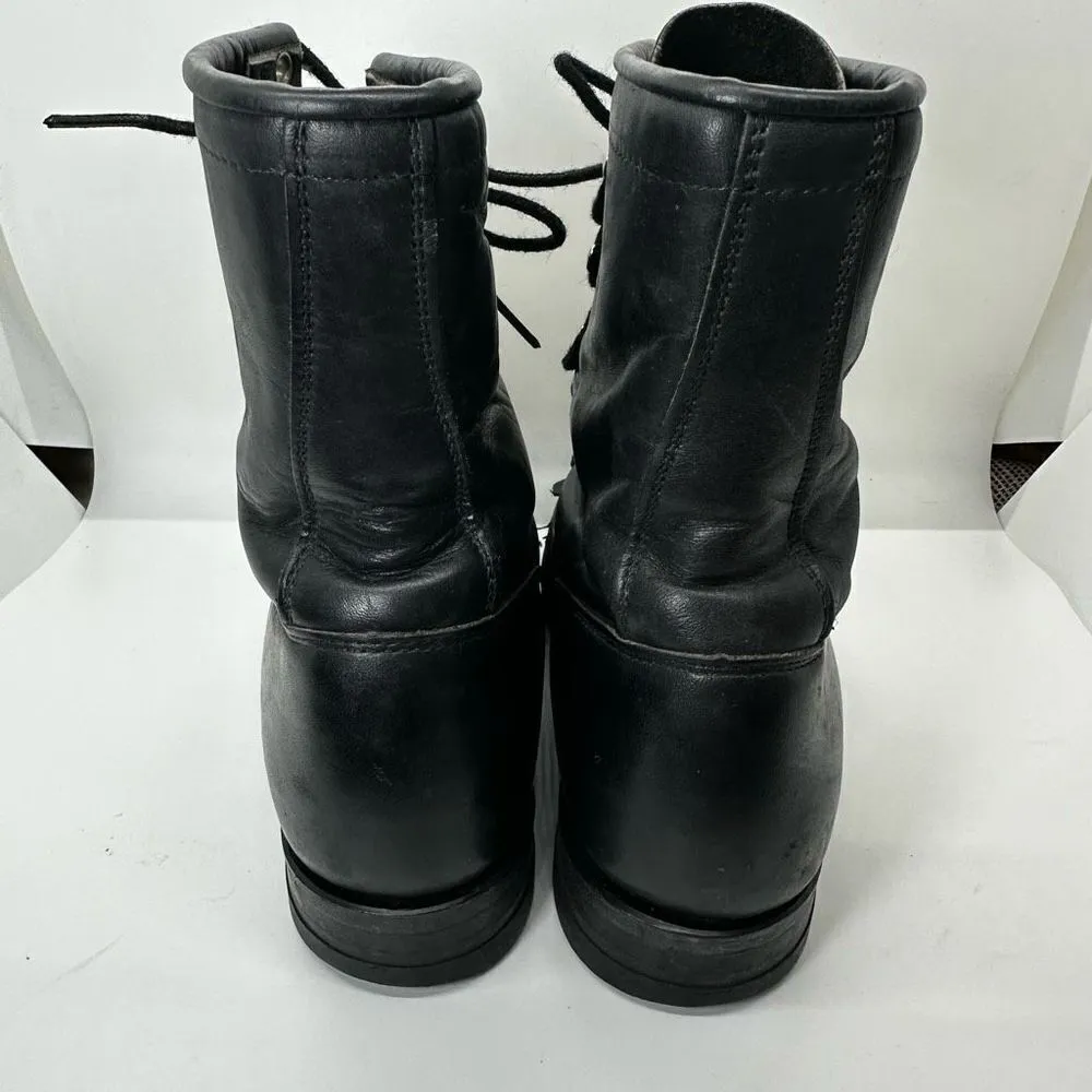 Justin Vintage 1990s Diamond J Lace Up Kiltie Roper Boots - Image 4