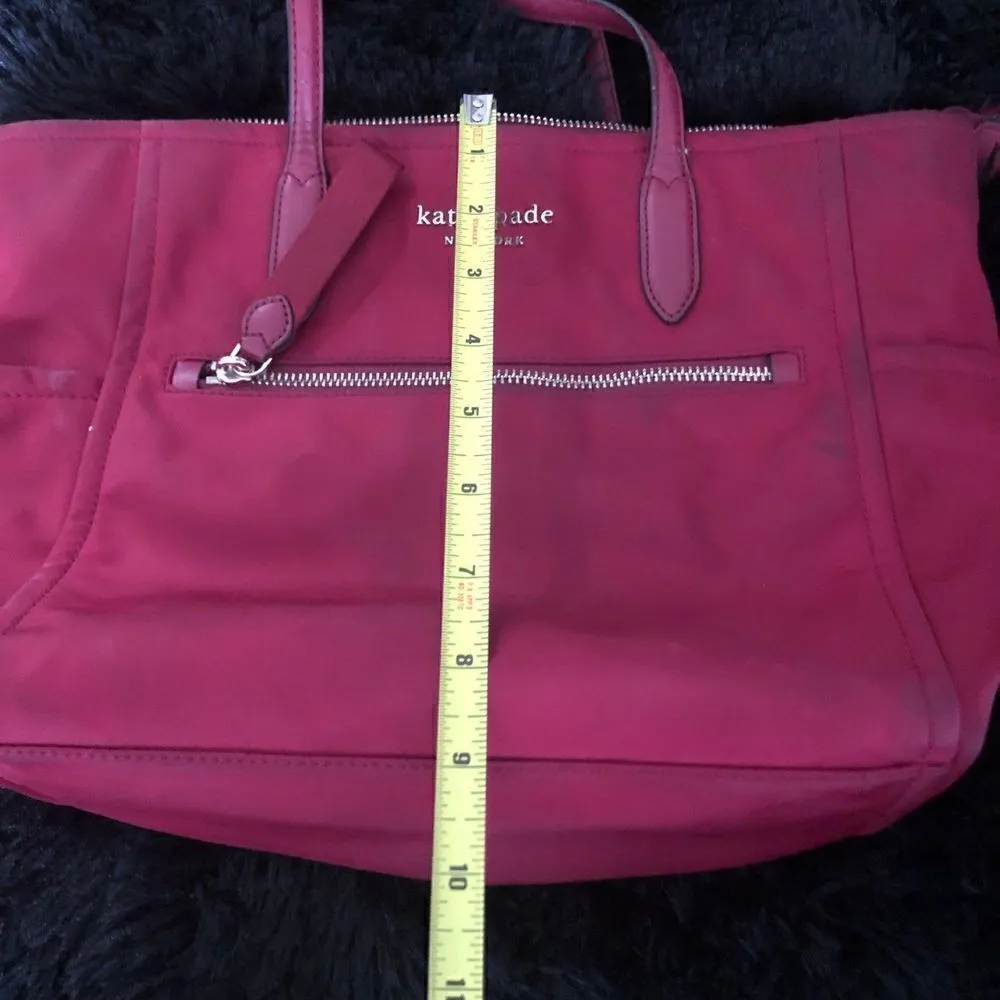 KATE SPADE Chelsea medium burgundy wine hang bag purse - Image 2