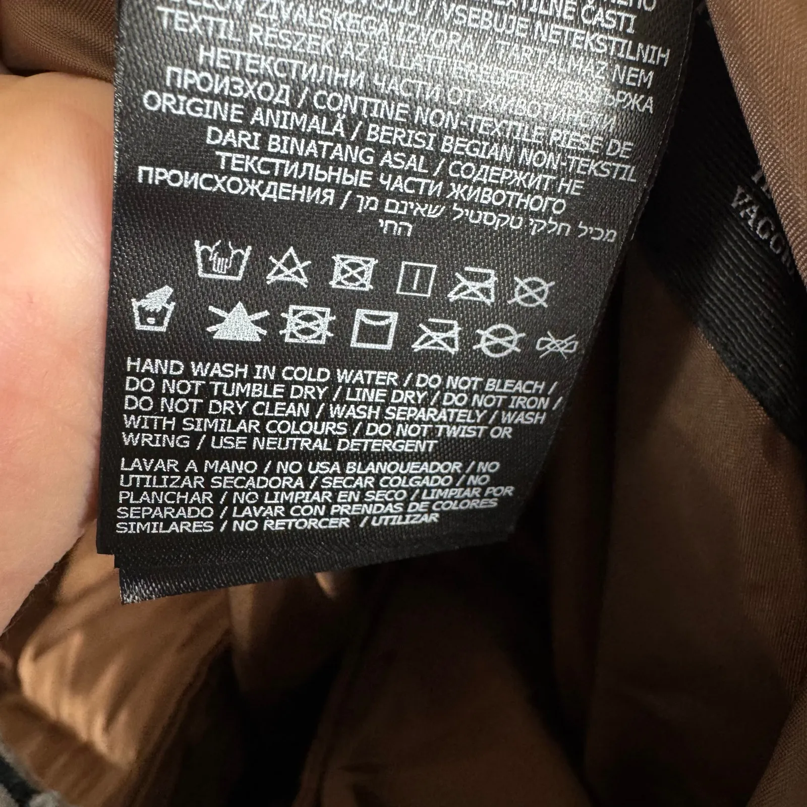 GUESS‎ Janina Brown Long Line Faux Fur Hood Full Zip Down Puffer Jacket Size L - Image 13