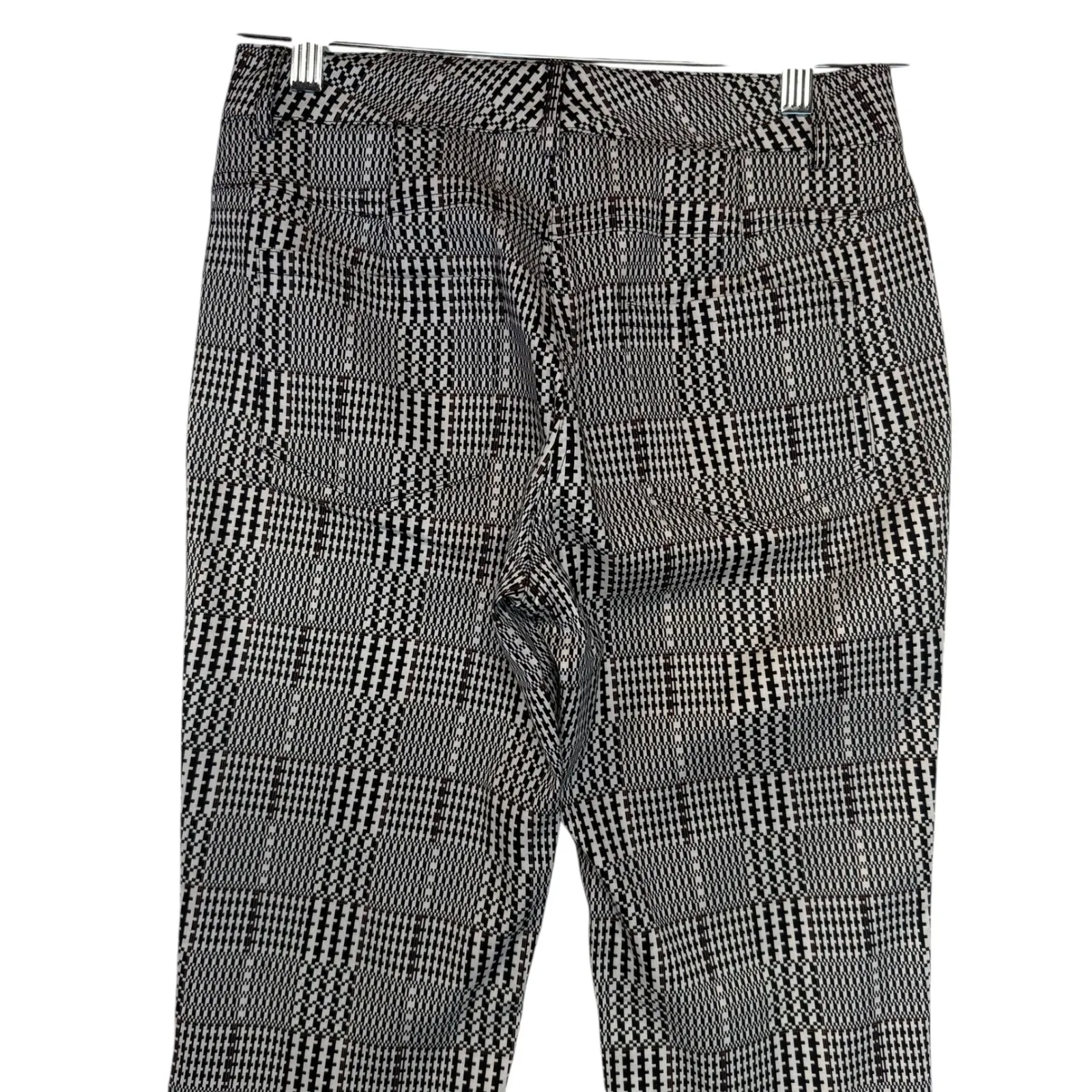 J. McLaughlin Becca Houndstooth Black White Plaid Slim Leg Pants Business Chic 2 - Image 7