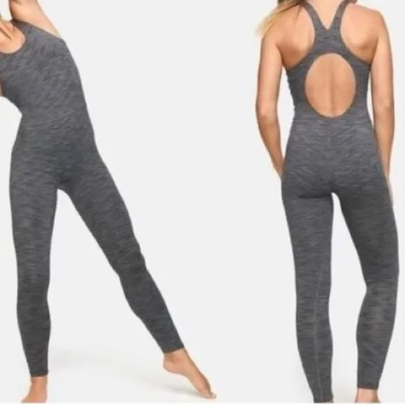 Outdoor Voices Unitard Jumpsuit Grey Heathered Athleisure Size Small - Image 3