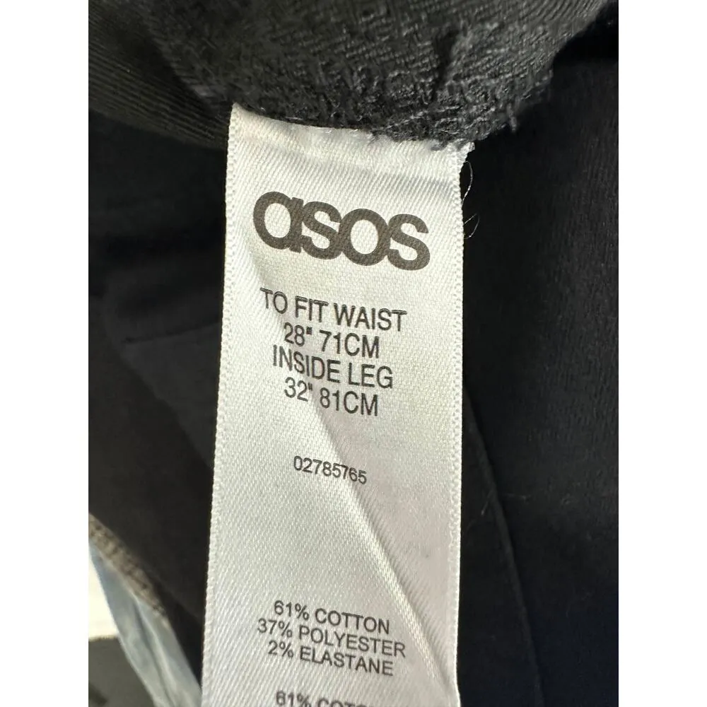 ASOS Denim Black Cotton Blend Denim Skinny Jeans Women's Size 28 - Image 6