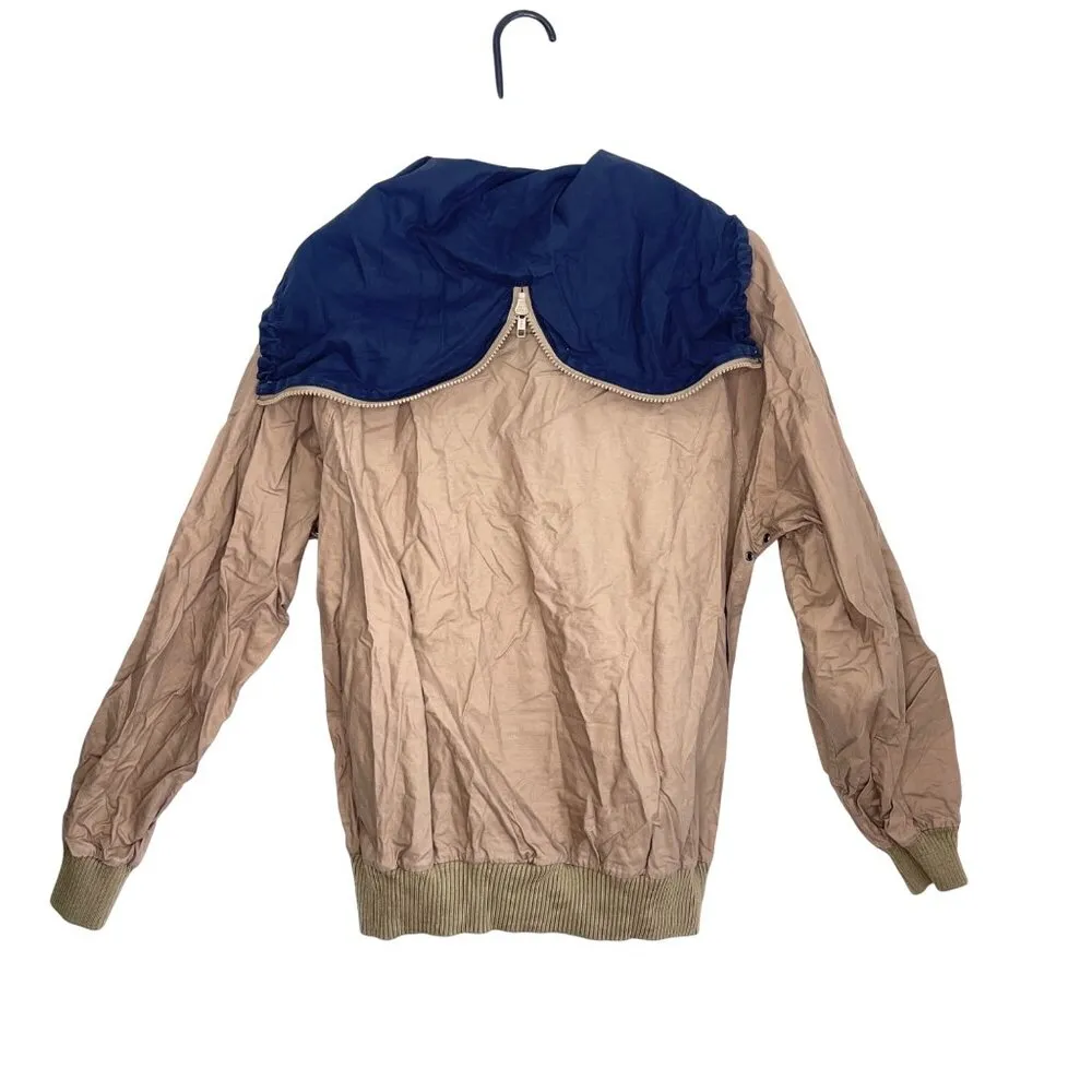 Vintage 70s Jantzen Sport Cropped Pull Over Hoodie Top Size M/L NLM Brown - Image 6