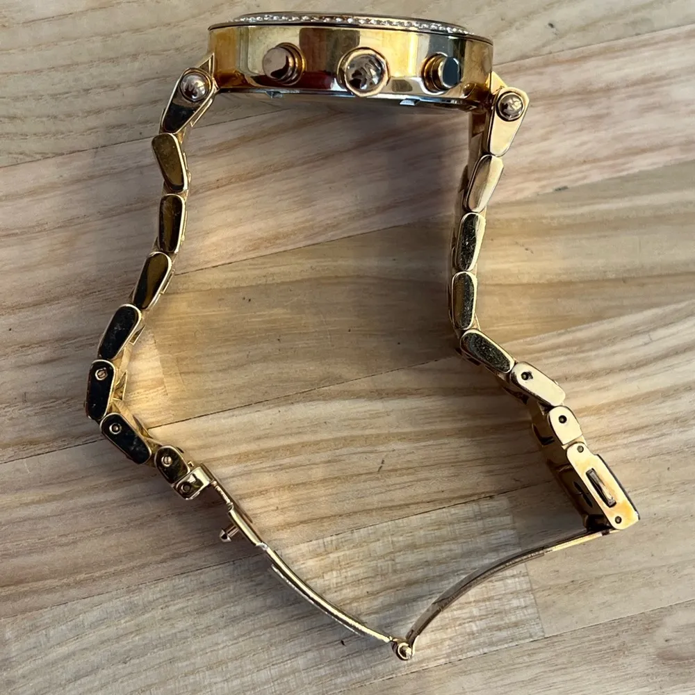 Michael Kors Ladies Watch Crystals Rose Gold Tone Bracelet White Dial Date Wndw - Image 4