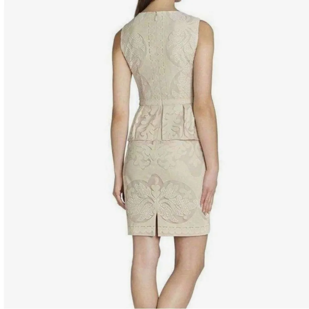 BCBGMAXAZRIA Etna Lace Peplum Sheath Dress - Image 2