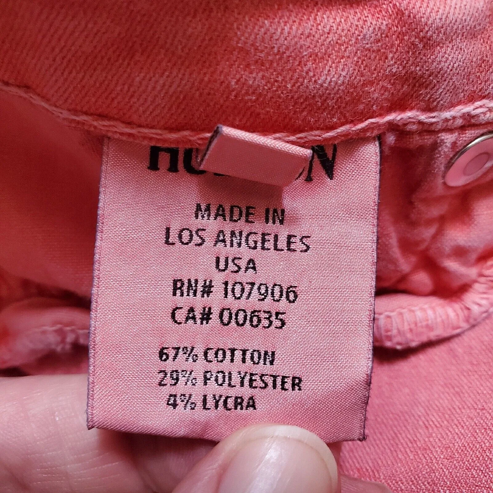 Hudson Los Angeles Pants Women 27 Peach Skinny Made In USA Distressed Shred - Image 5