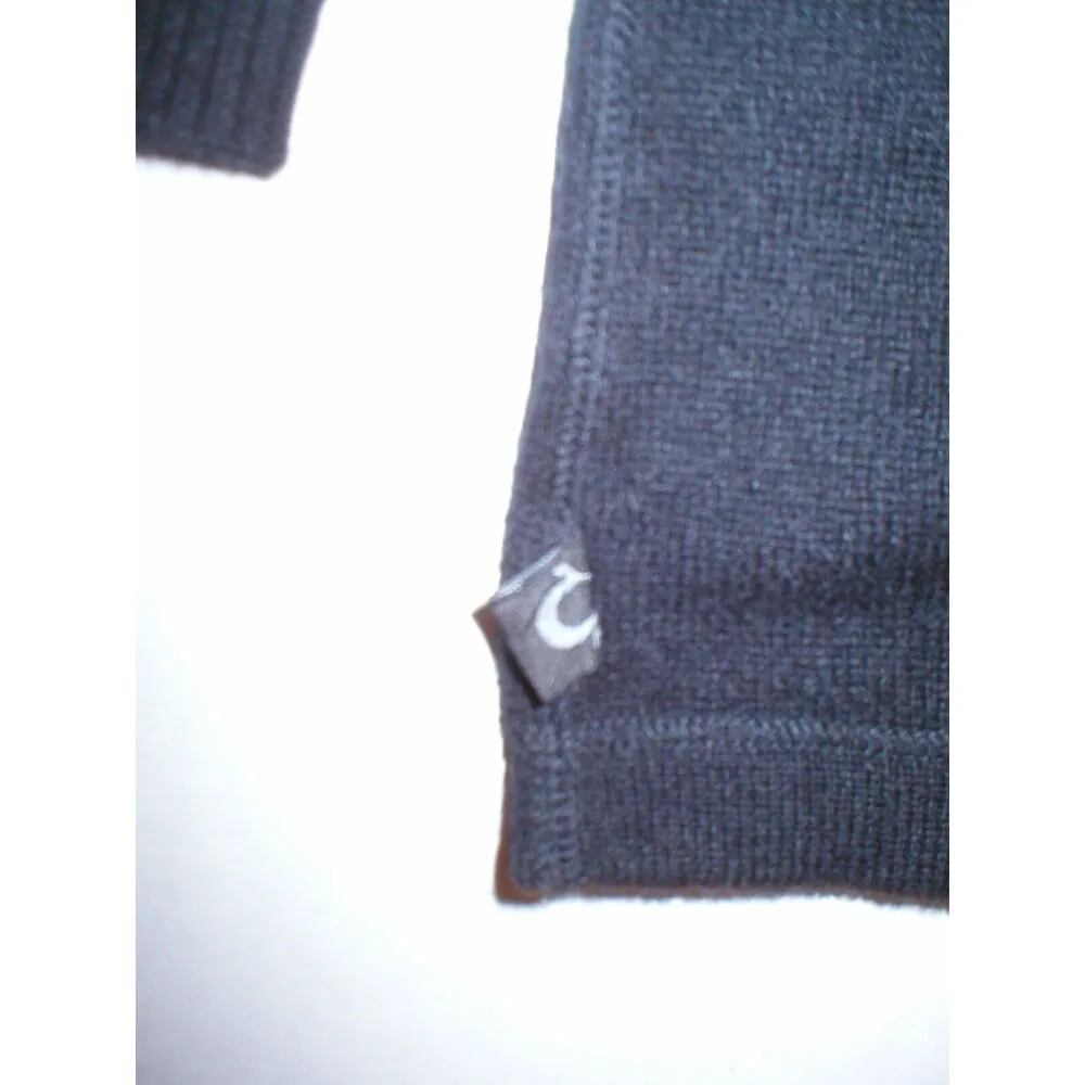 New Womens Designer True Religion Jeans Black Sweater Top NWT XS Henley Cashmere - Image 8
