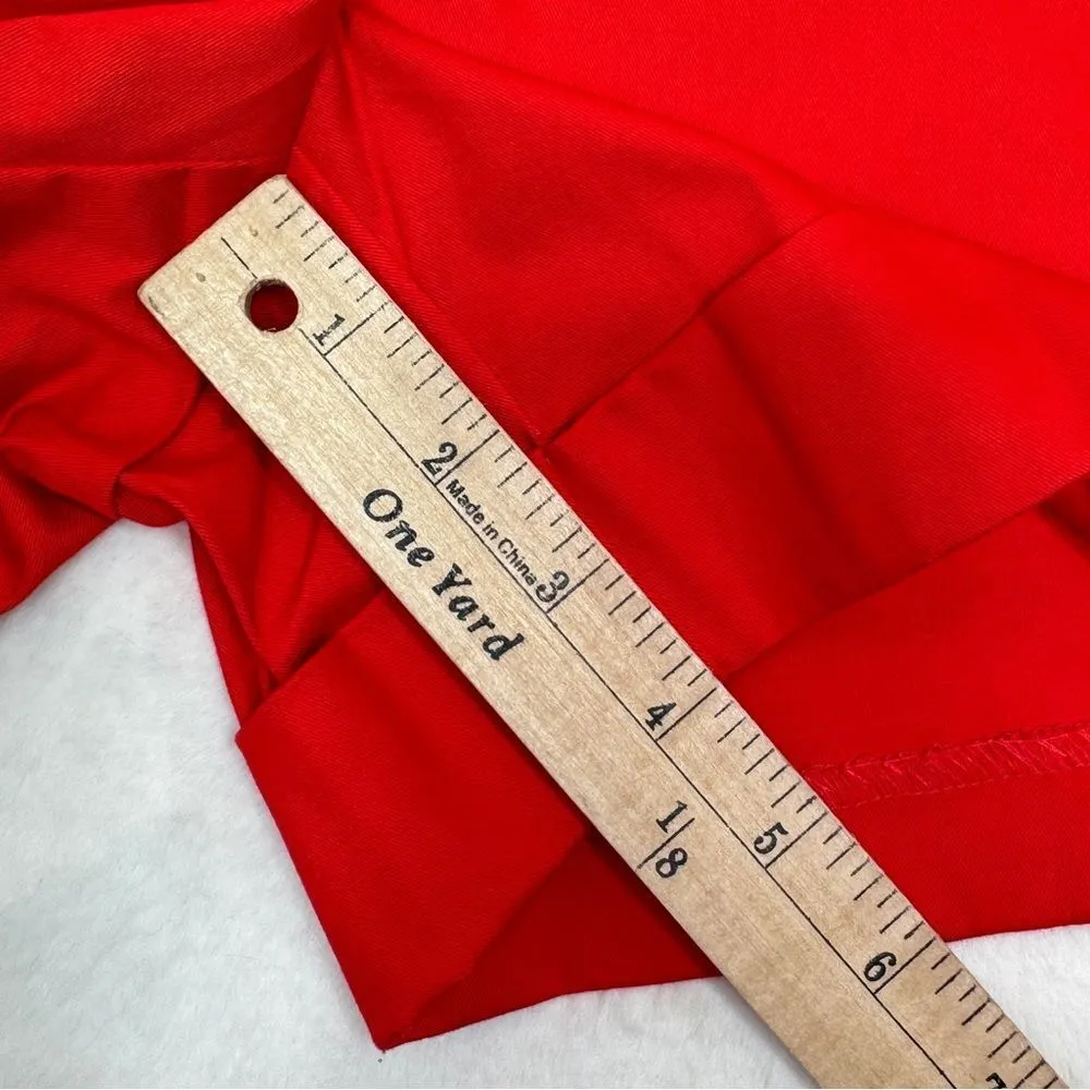 New York & Company Cherry Coral Red Cuff Hem Chino Suit Shorts 8 - Image 12