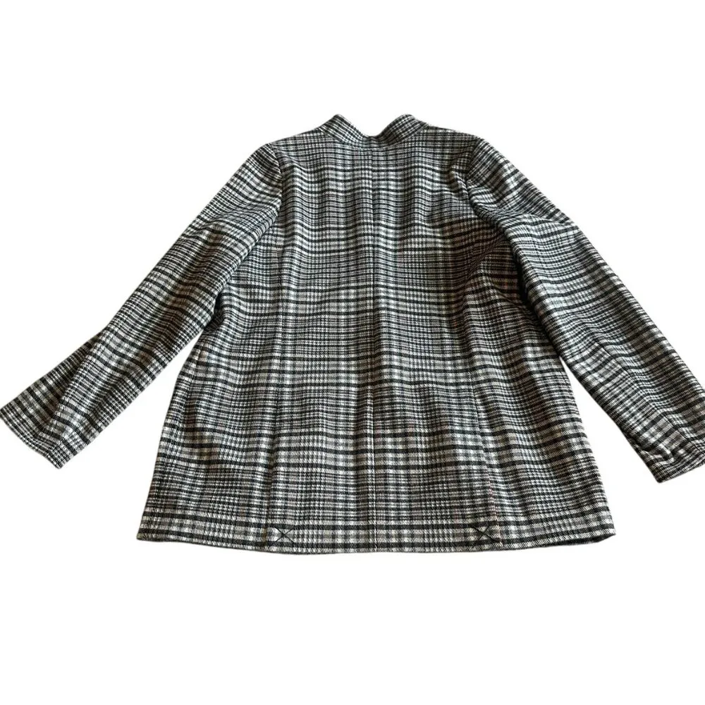 Soft Surroundings Open Front Blazer Jacket Plaid Soft Fabric Size Medium NWOT - Image 7