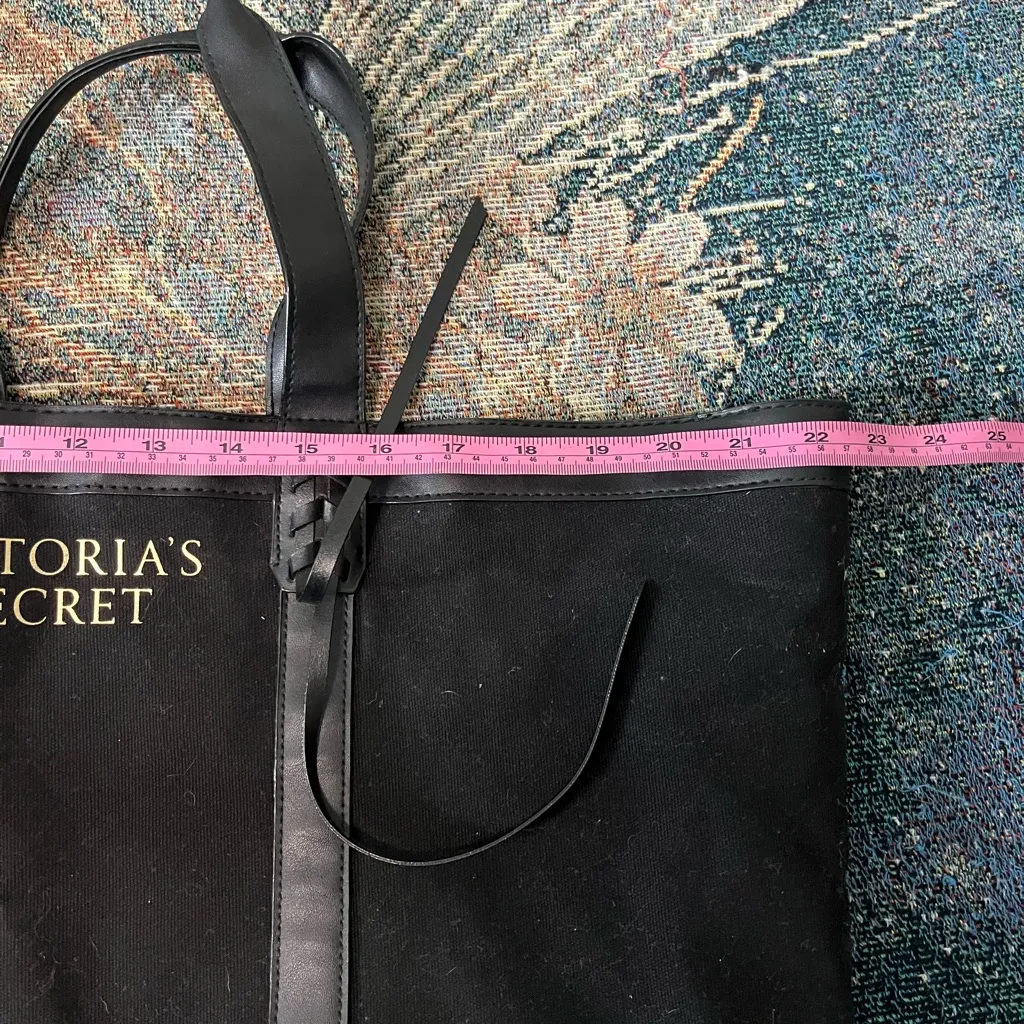 Victoria’s Secret Black & Gold Travel Tote Duffel Bag OSFA Travel Weekender Chic - Image 8