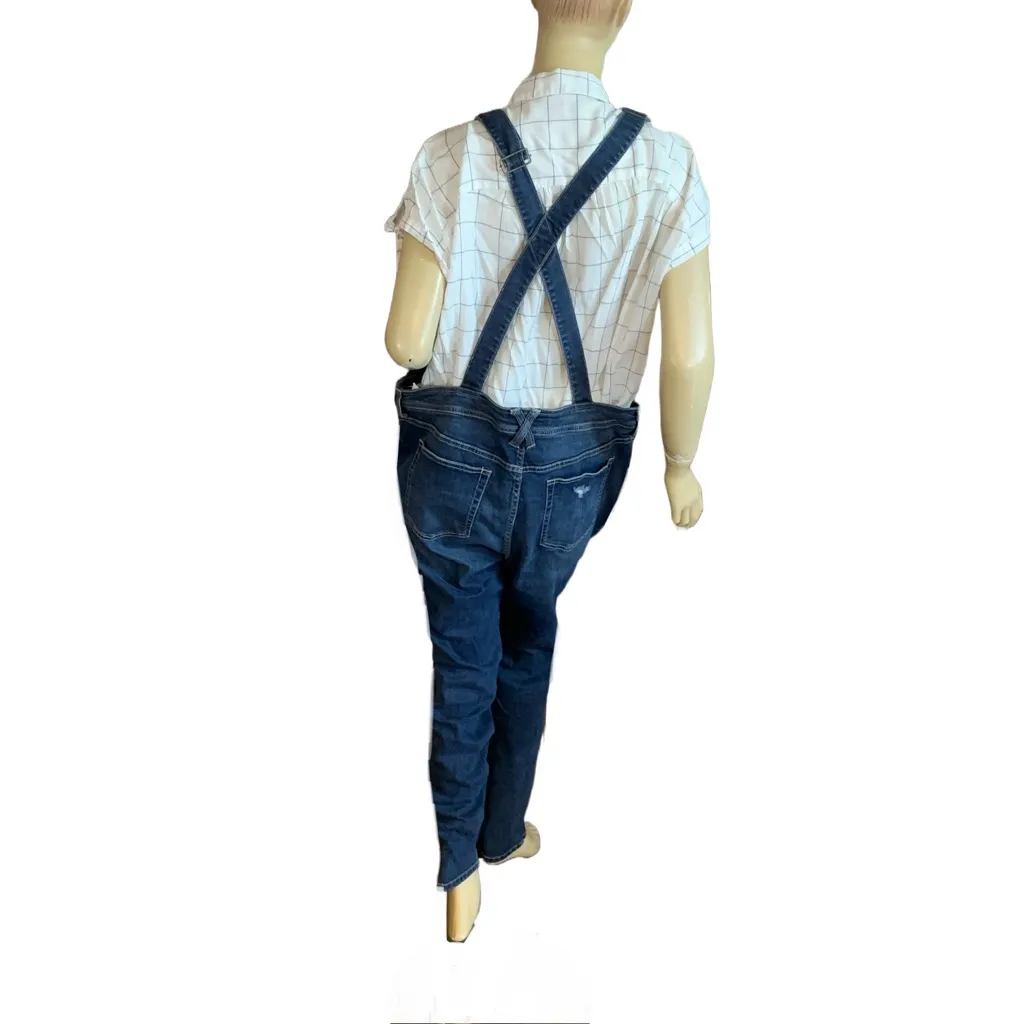 TORRID DISTRESSED DENIM OVERALLS (18) - Image 4