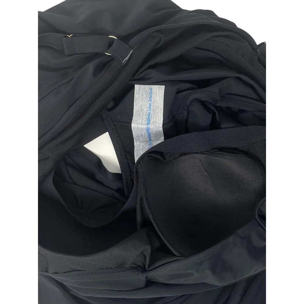 NWT ~ AVA & VIV One Piece Black Swim Dress Swimsuit ~ Women's Plus Size 24W - Image 6