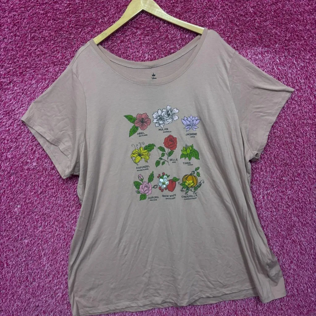 Disney  Princess Flower women’s plus size T-shirt 6 - Image 3