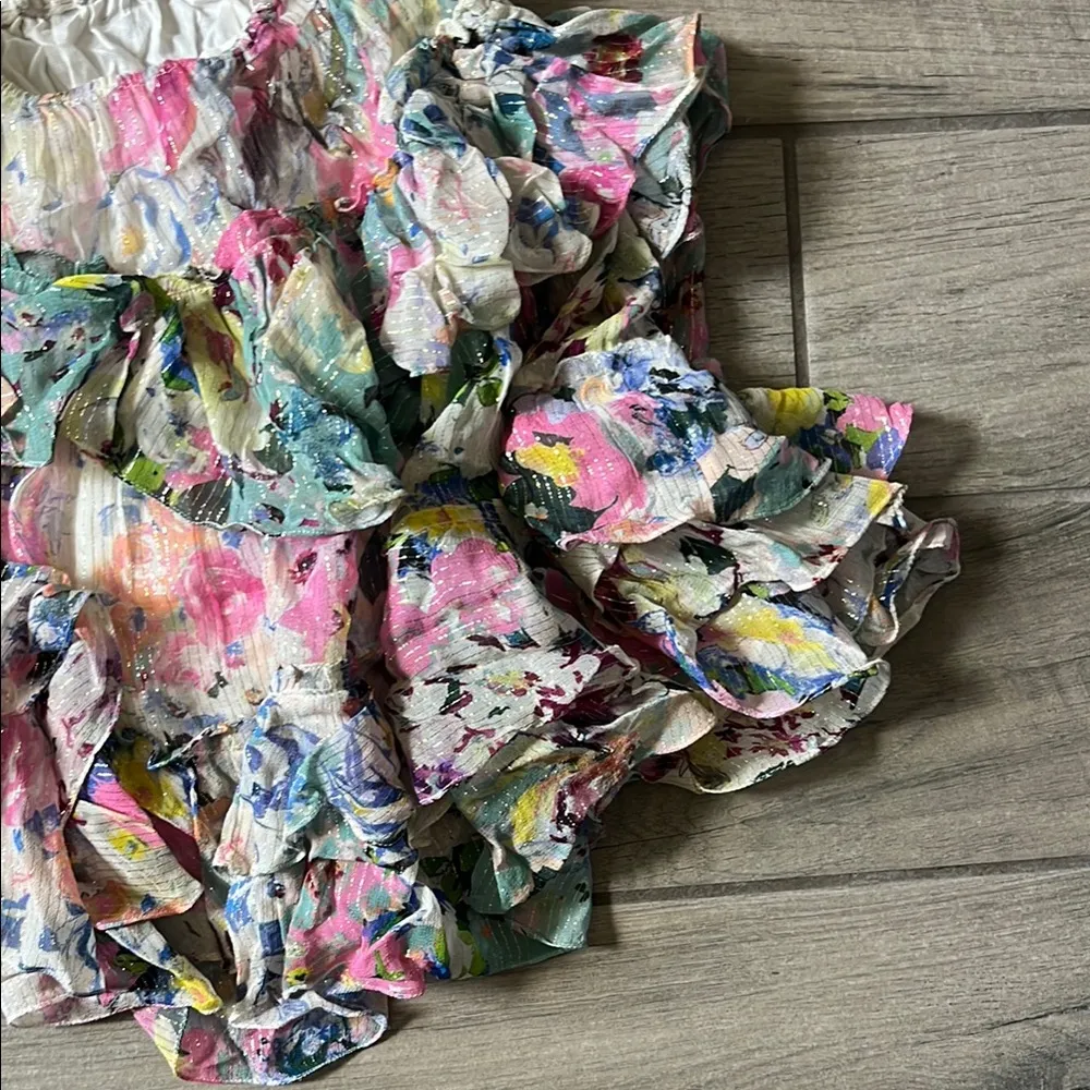 Rococo Sand Pink and Blue Sleeveless Sundress Size XS - Image 6