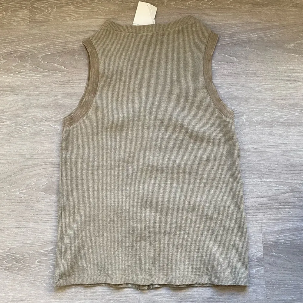 ZARA  NWT knit sleeveless button front vest - Image 3