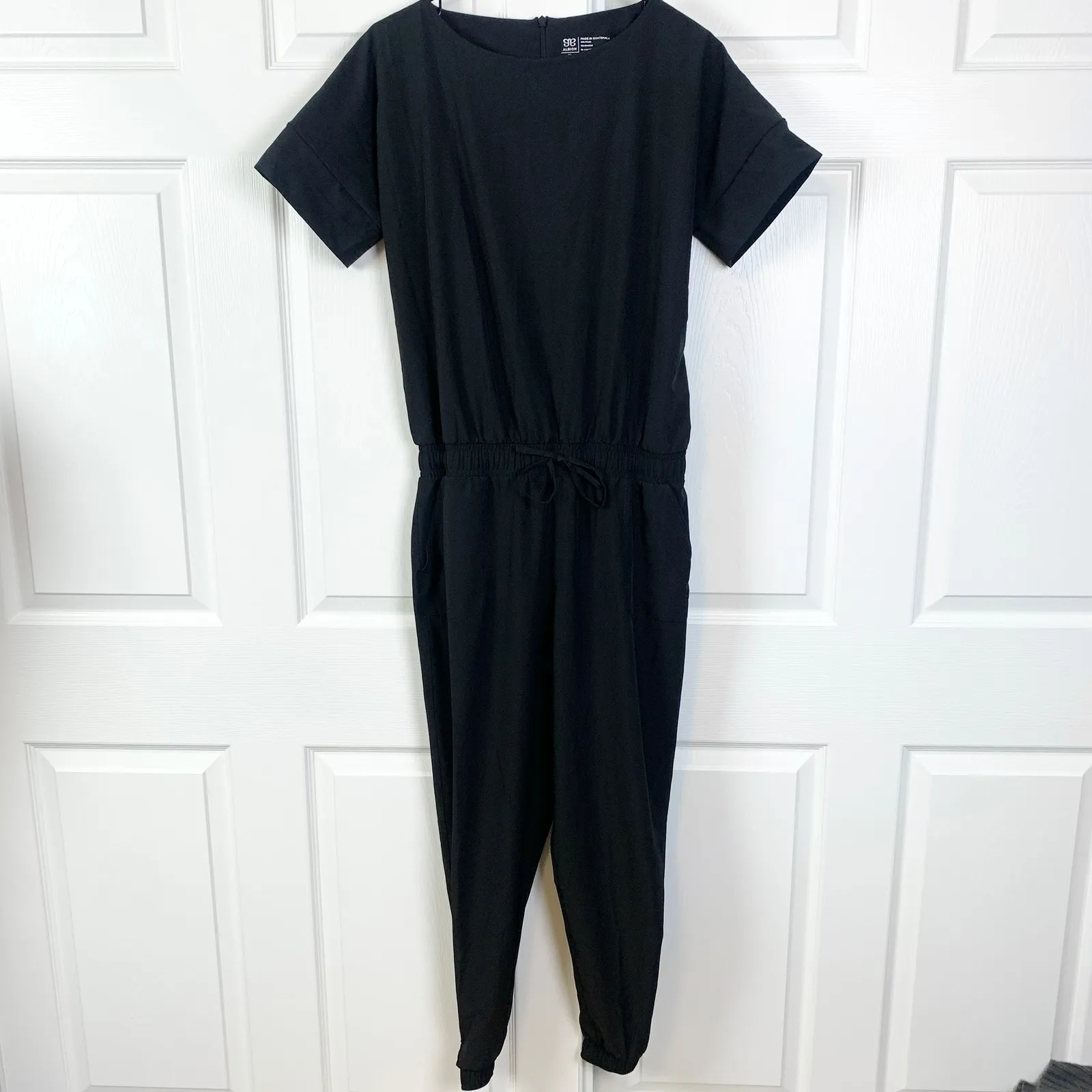 Albion Everyday Athletic Short Sleeve Jumpsuit One Piece Romper Black Medium - Image 5