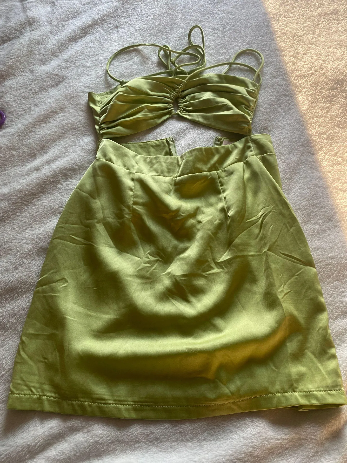 Green Cut Out Dress - Image 5