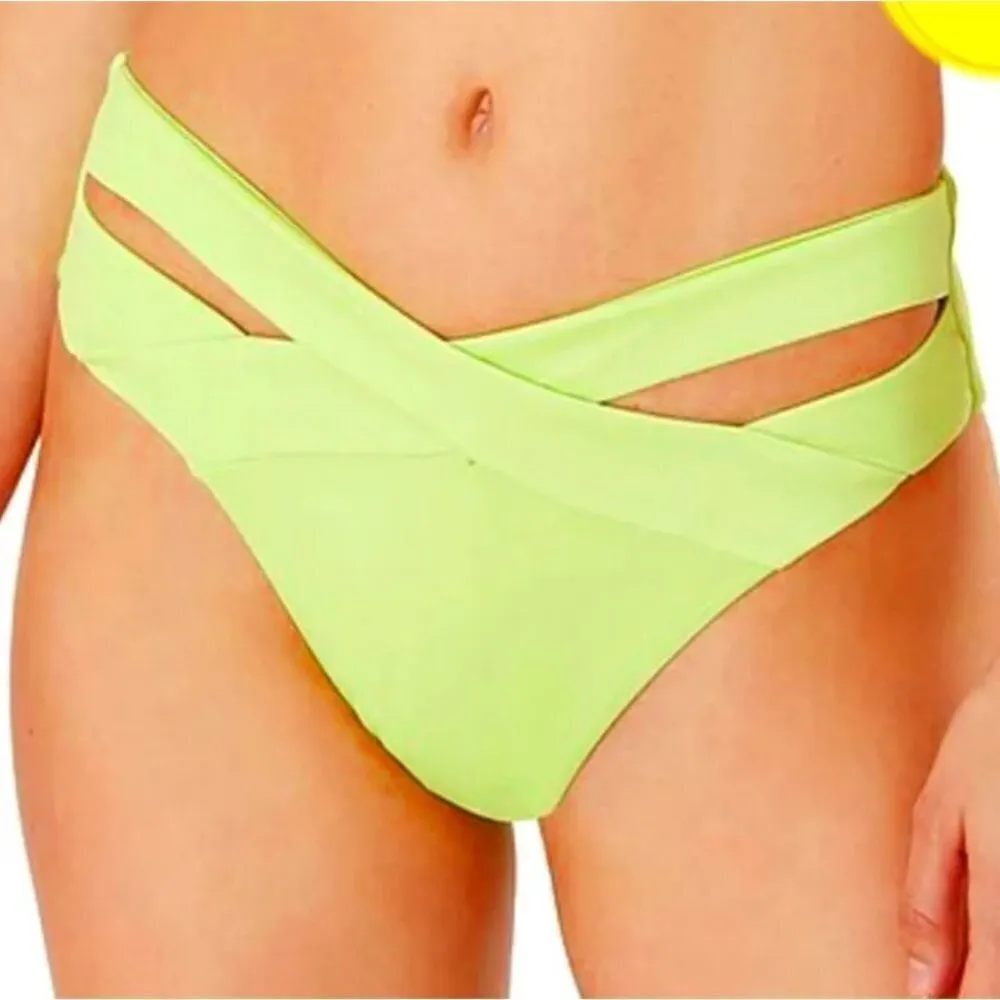 NEW Onia Orange Cross Strap Isla Bikini Bottoms L $95 - Image 3