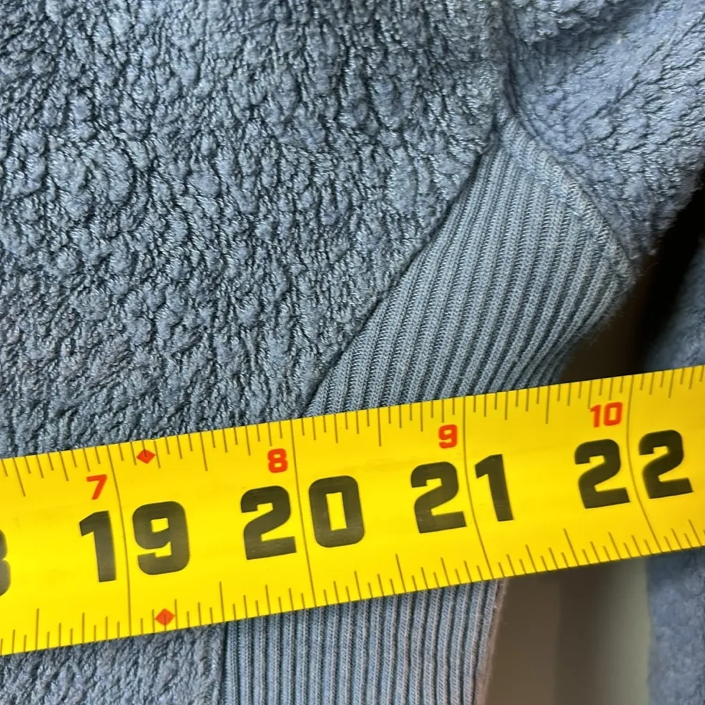 Aerie Cozy Good Vibes Oversized Crewneck Sweatshirt w/split sides, Blue size XS - Image 8