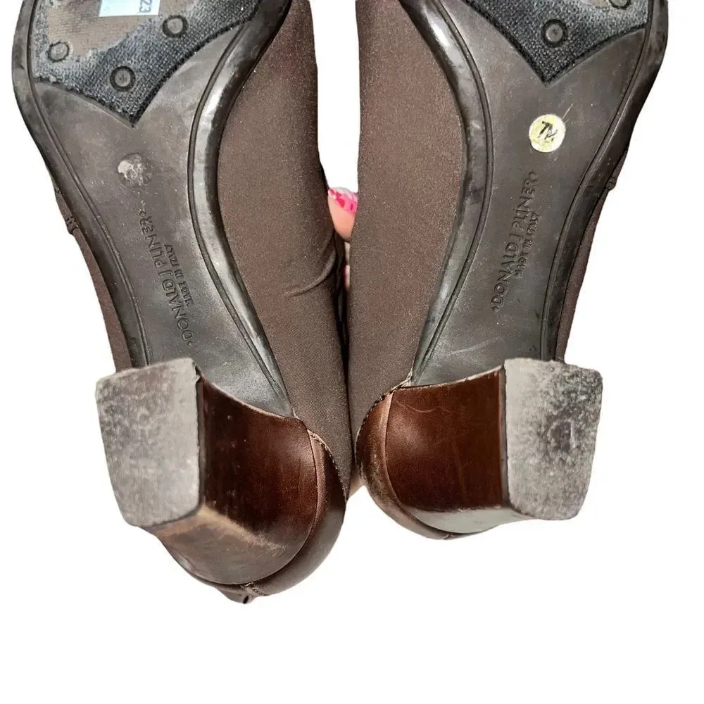 Donald J. Pliner Brown Reya Booties Sz 7M‎ - Image 6